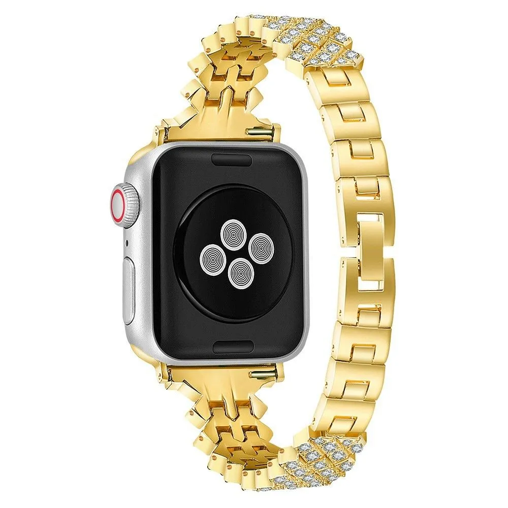 Apple Watch (45mm) rhinestone alloy watch strap - Gold