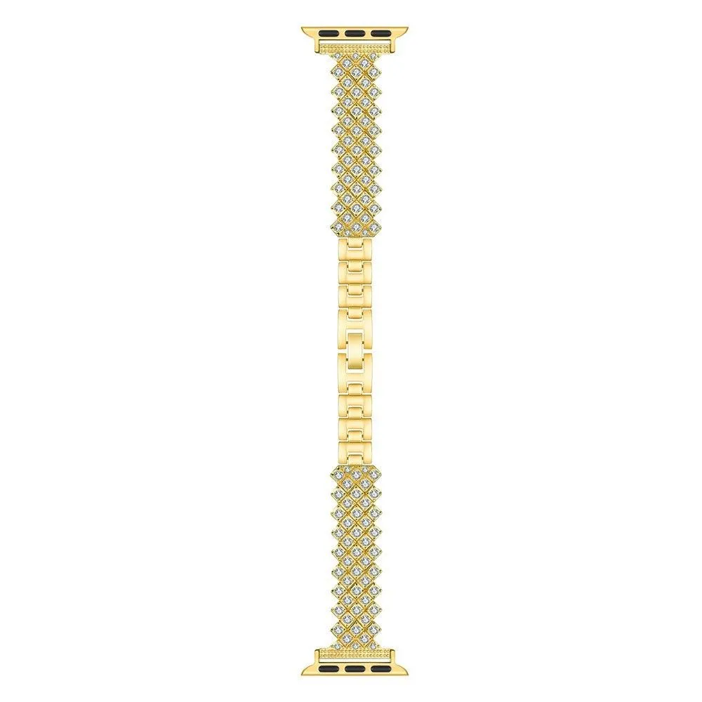 Apple Watch (45mm) rhinestone alloy watch strap - Gold