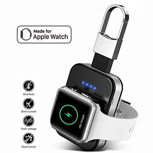 Apple Watch Wireless Charger Power Bank On Key Chain -Apple Watch charger on-the-go