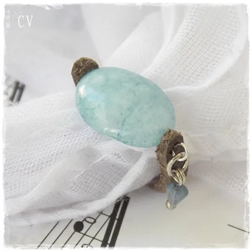 Aquamarine Stone Ring