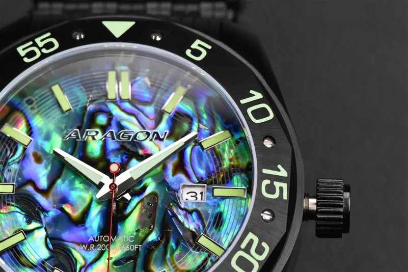 ARAGON Charger Abalone Automatic 50mm A146BLK