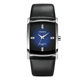 Armitron Deep Blue Crystal Leather Unisex Watch 20/4604DBSVBK