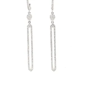 Art Deco Diamond Dangle Earrings