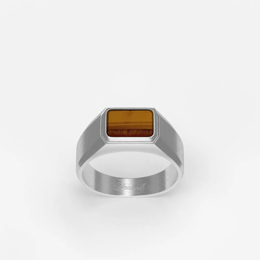 Atlas Ring Silver Tiger's Eye