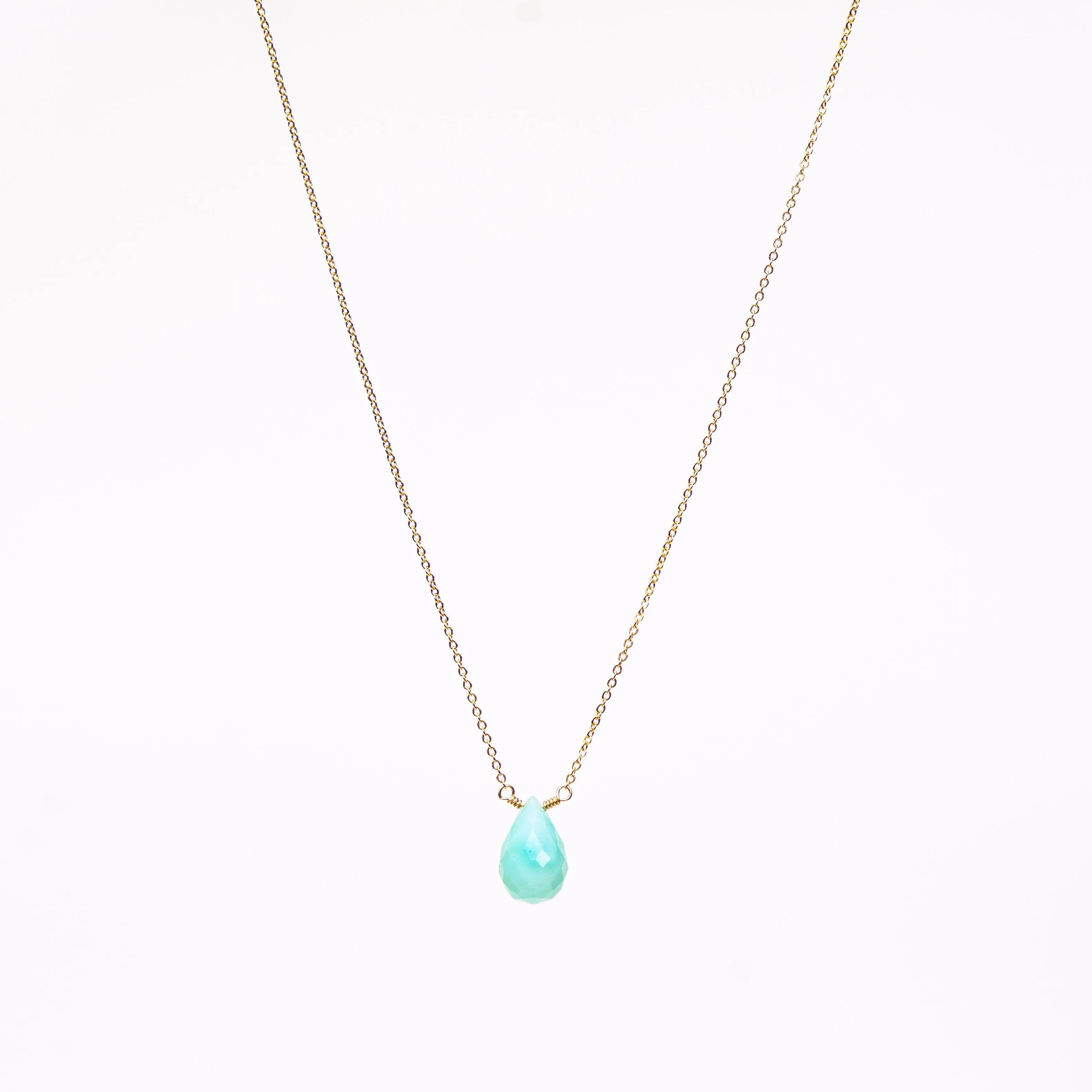 Ava Necklace ~ Blue Peruvian Opal