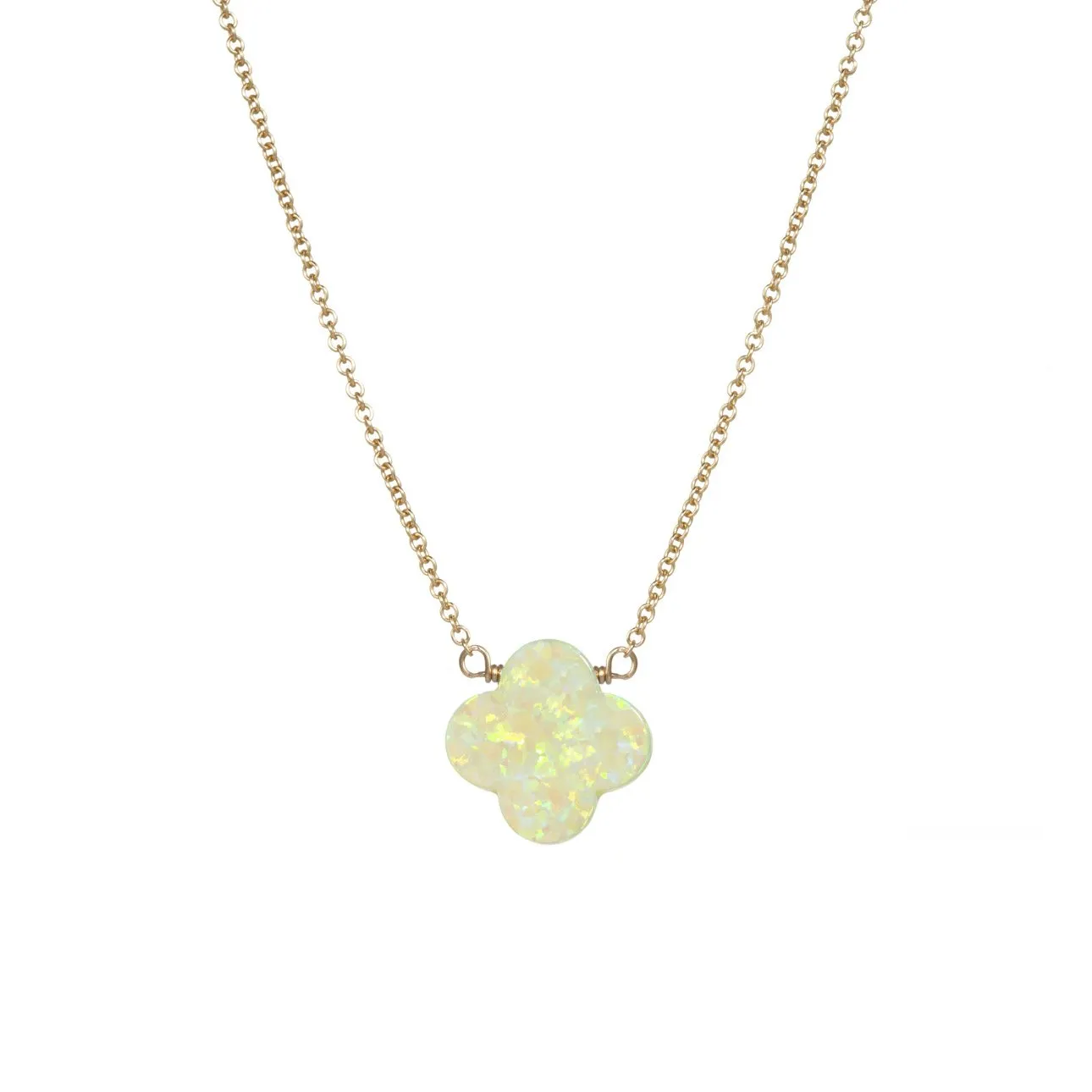 bara boheme | Medium "CLOVER" Opal Necklace