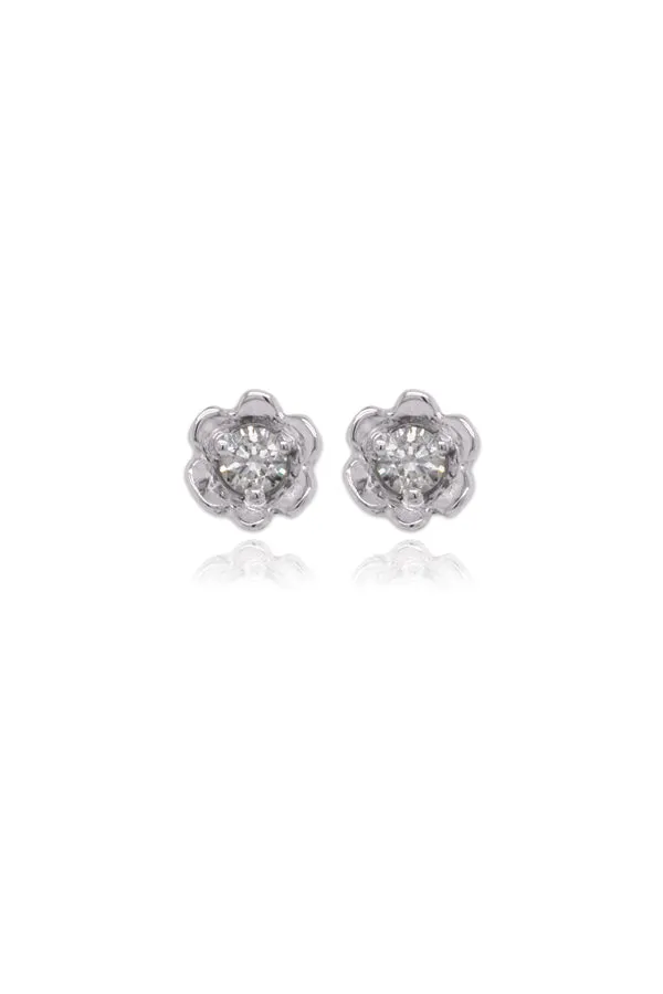 Barnacles ~ 2.5mm Gold Diamond Stud Earrings