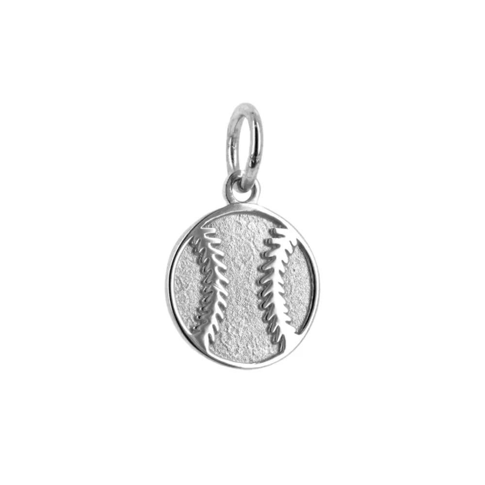 Baseball Bracelet Charm | Sterling Silver