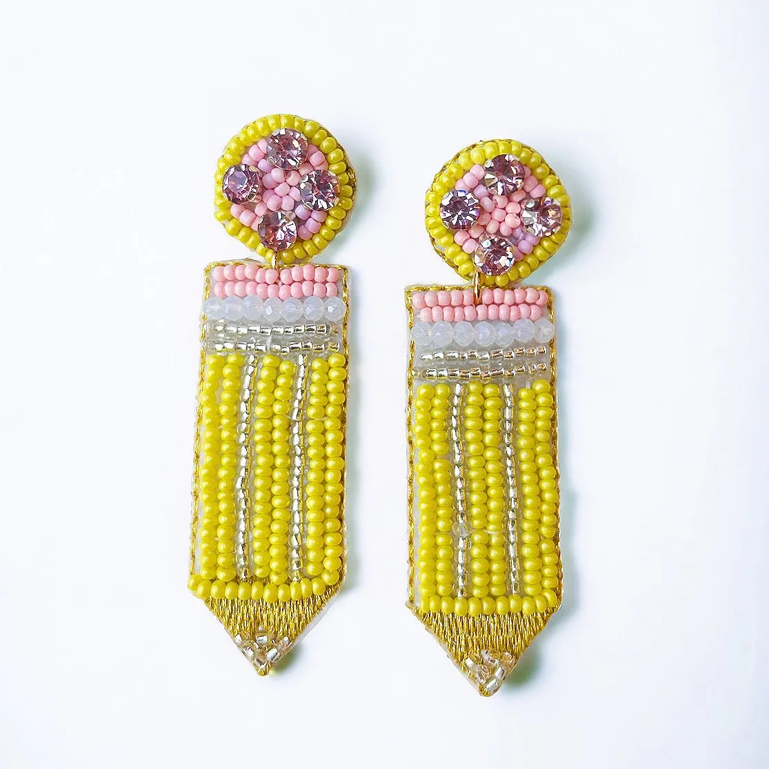 Beaded Pencil earrings~Clearance