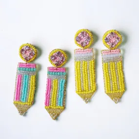 Beaded Pencil earrings~Clearance