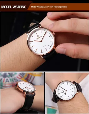 Big Sale On 2015 New Fashion Casual Wristwatch PU Leather Watches Men Luxury Brand Skone Quartz Watch