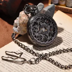 Black Cage Full Hunter Pocket Watch