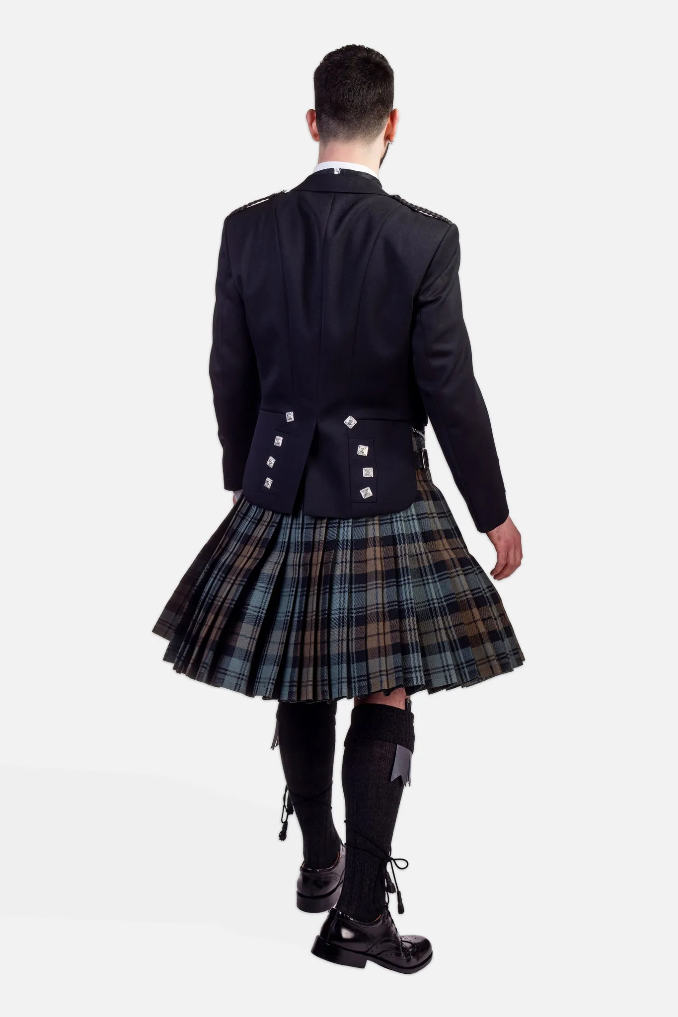 Black Watch Weathered / Prince Charlie Kilt Hire Outfit