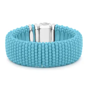 Blue Caviar Statement Ceramic Caviar Bracelet | 23mm