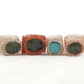 BOHO Stone ring - Jade ring