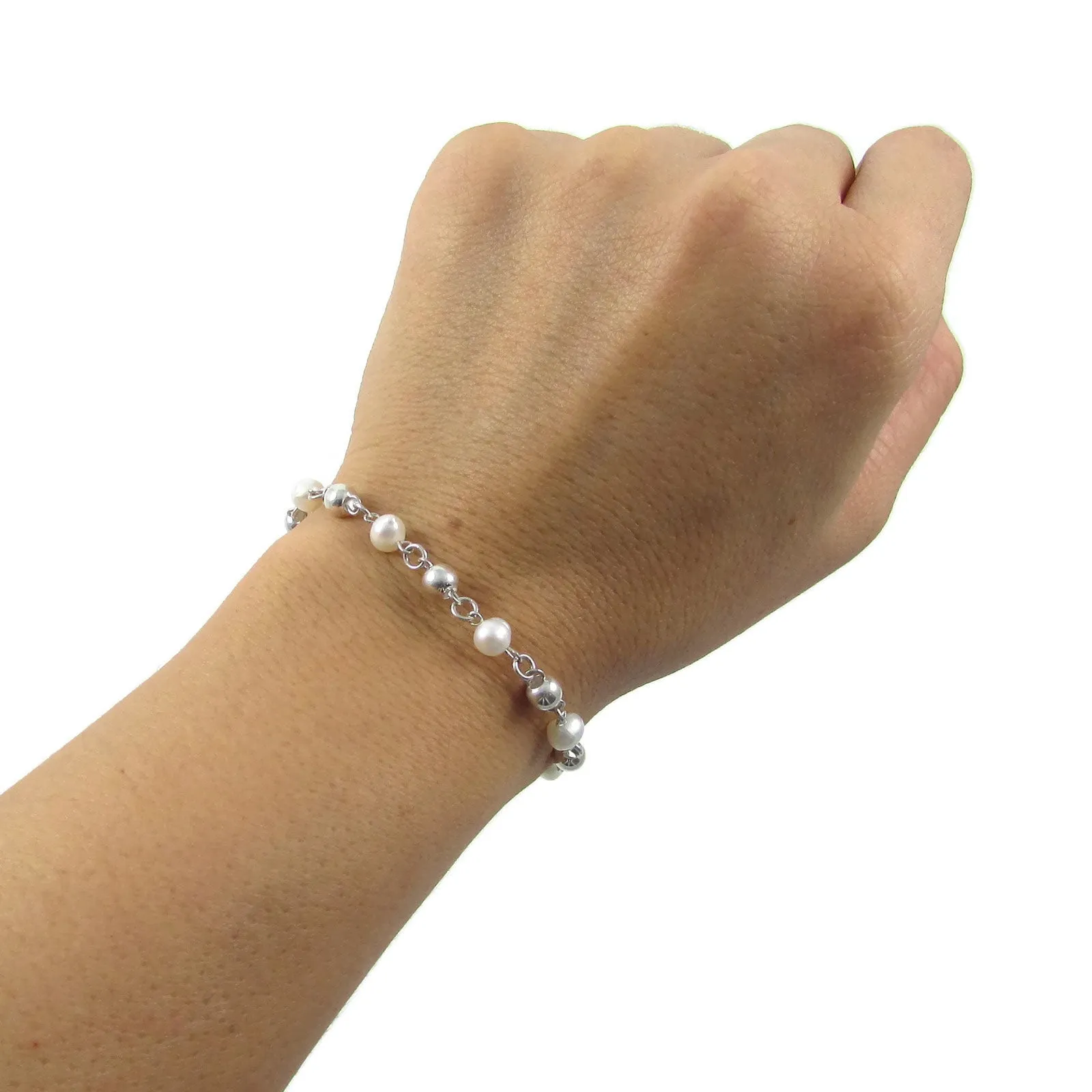 Bolitas Gemstones Bracelet - Pearl