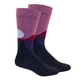 'Boone' Cotton Socks in Navy and Burgundy by Brown Dog Hosiery