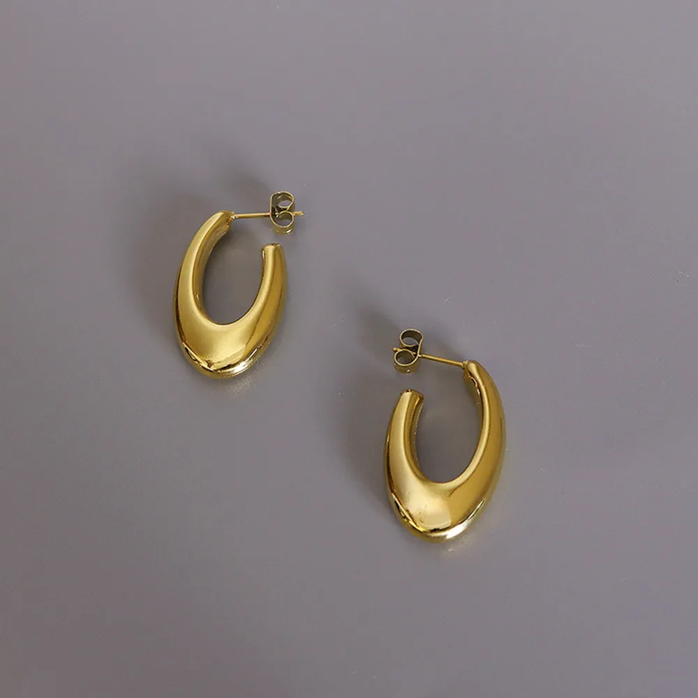 Boxed 2 Pairs of Sylvia Earrings Set in Gold