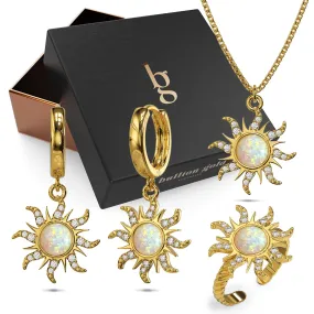 Boxed Celestial Opal 3 Pieces Jewellery Set