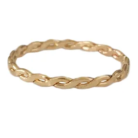 Braid Skinny 14K Toe Ring