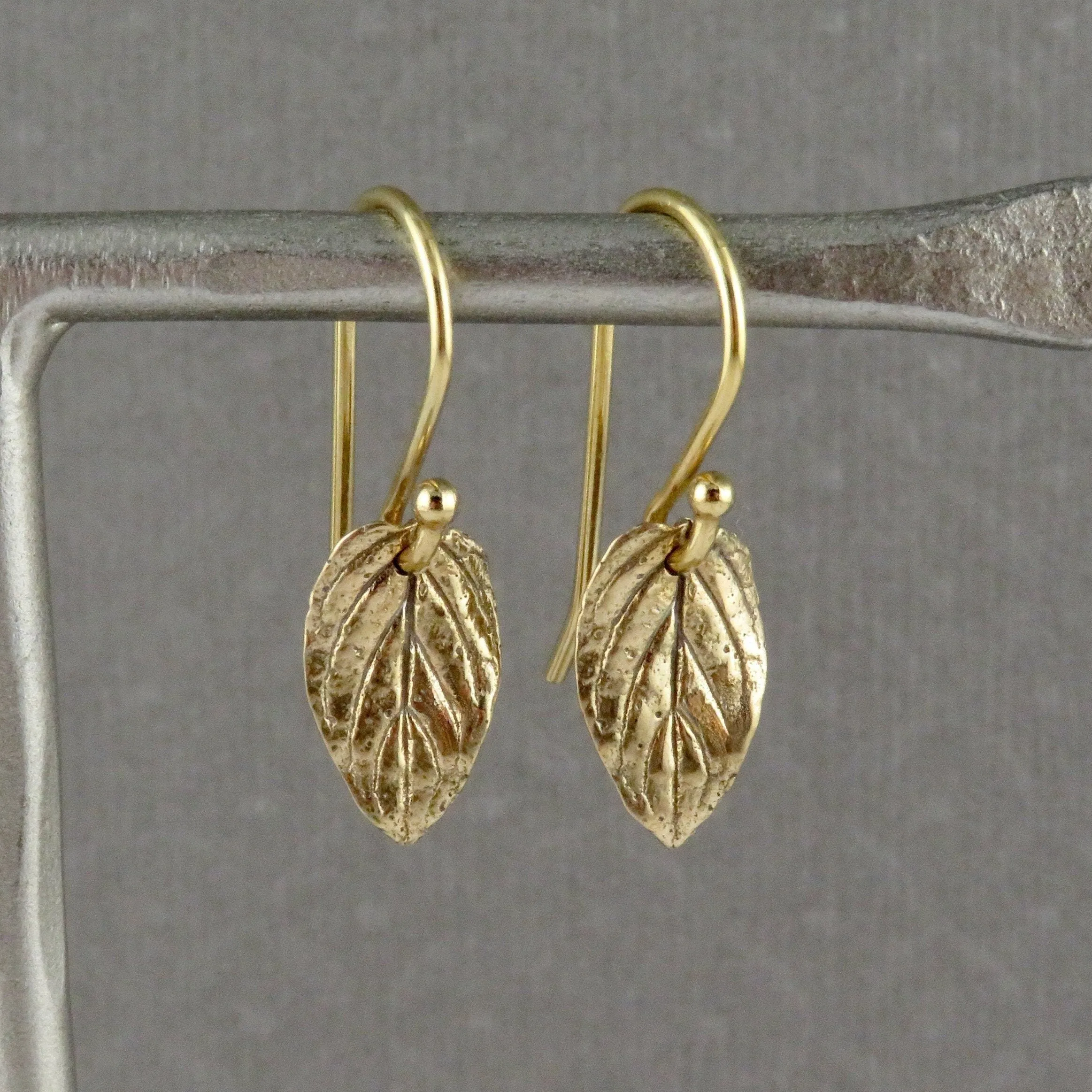 Bronze Leaf Earrings