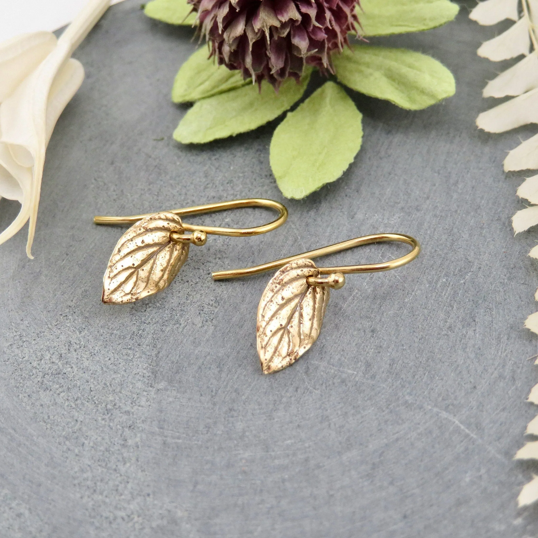 Bronze Leaf Earrings