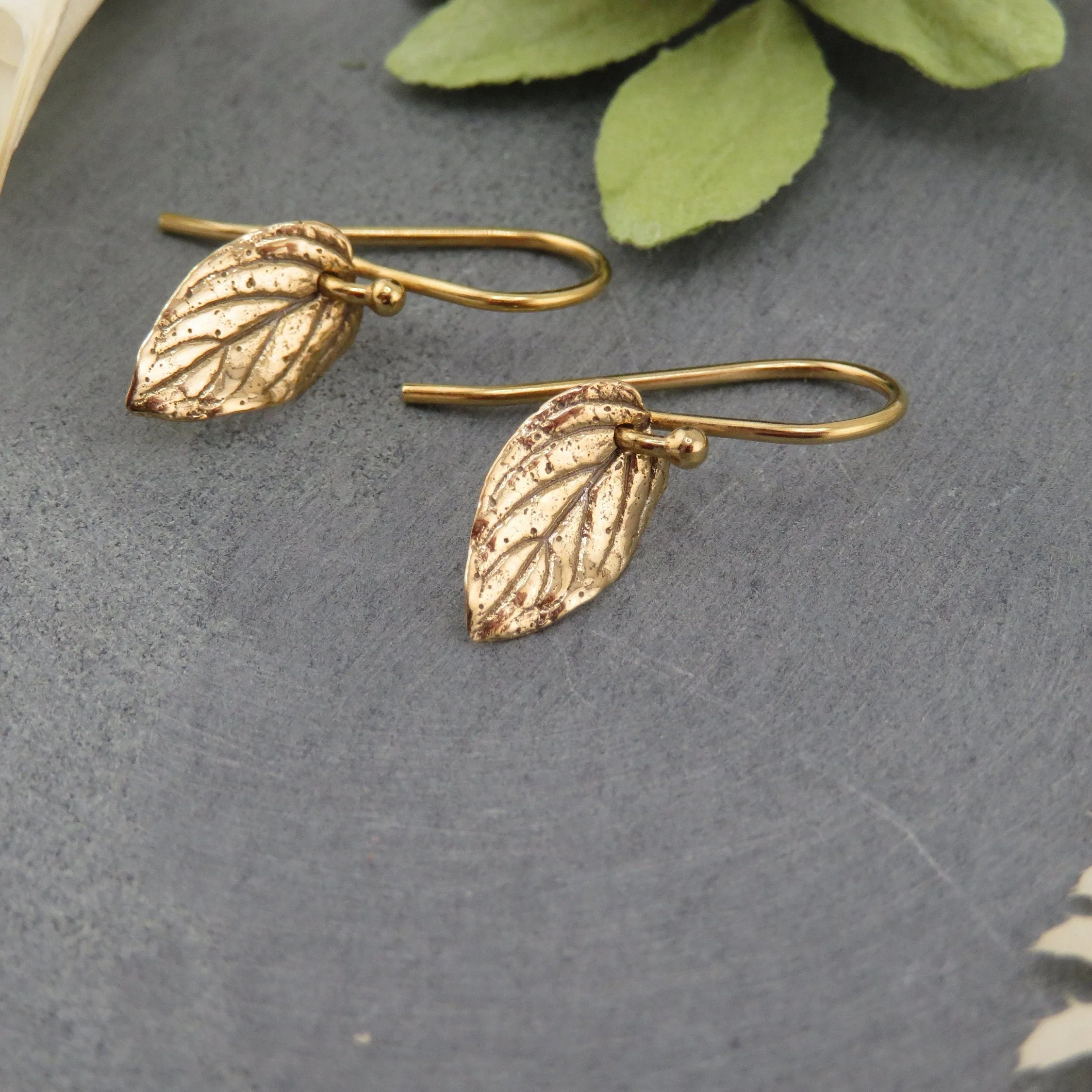 Bronze Leaf Earrings