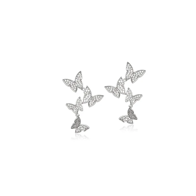 Butterfly Cubic Zirconia Earrings