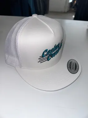 Cactus Creek 5 Panel Hat - White/Teal