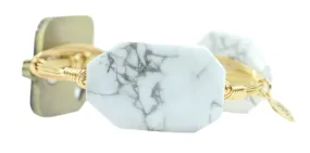 Cadella's xx Bourbon and Boweties Single Photo Tile Bangle - White Marble