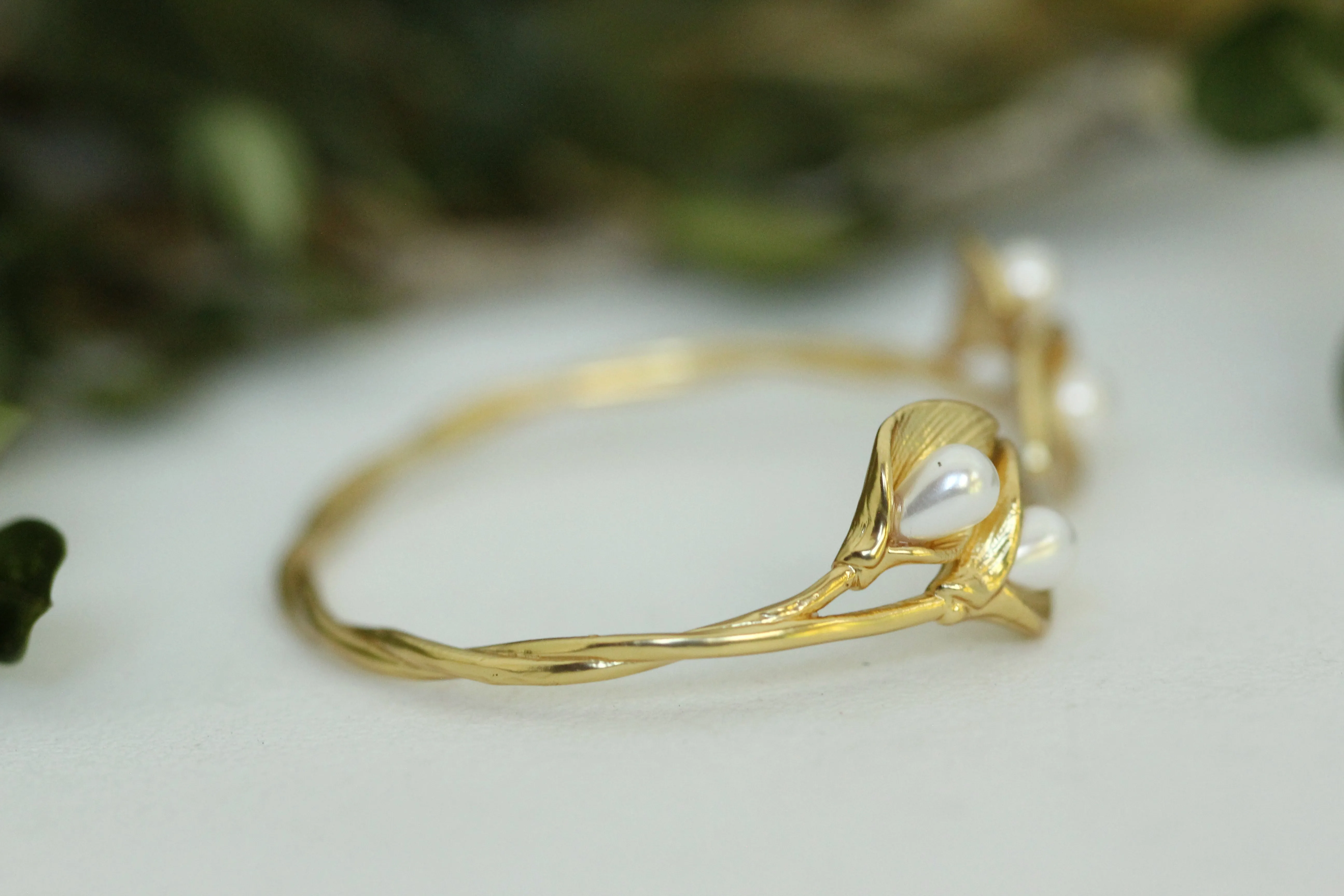 Calla Lily Branch Bracelet