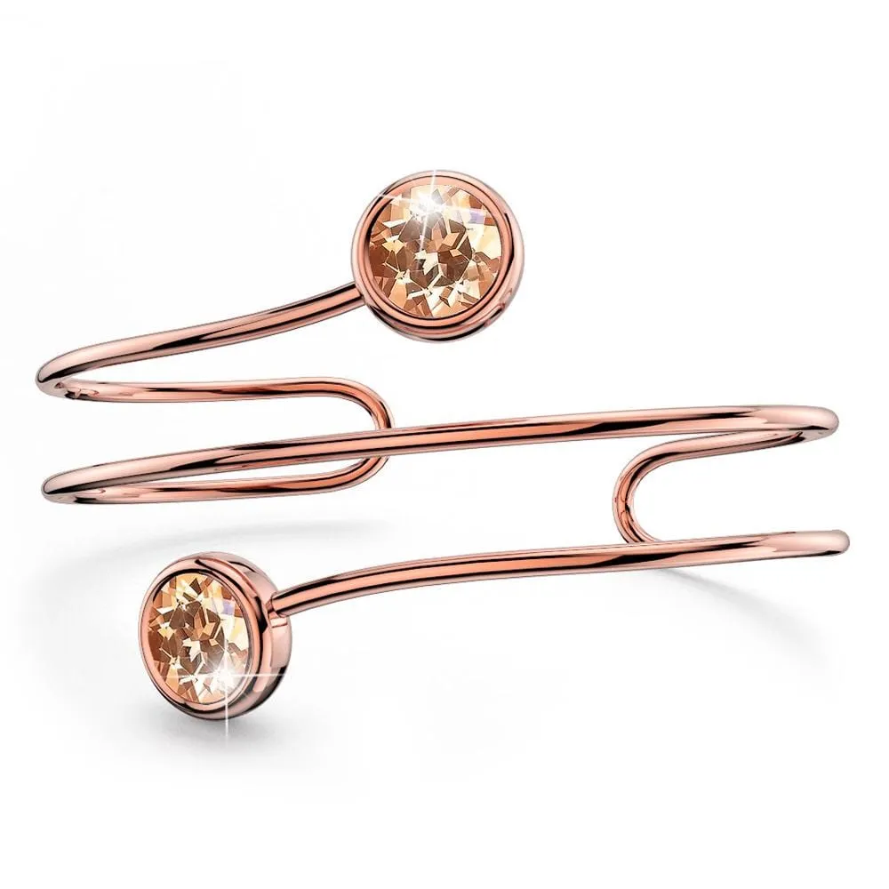 Cameron Bangle in Rose Gold Embellished With SWAROVSKI Crystals