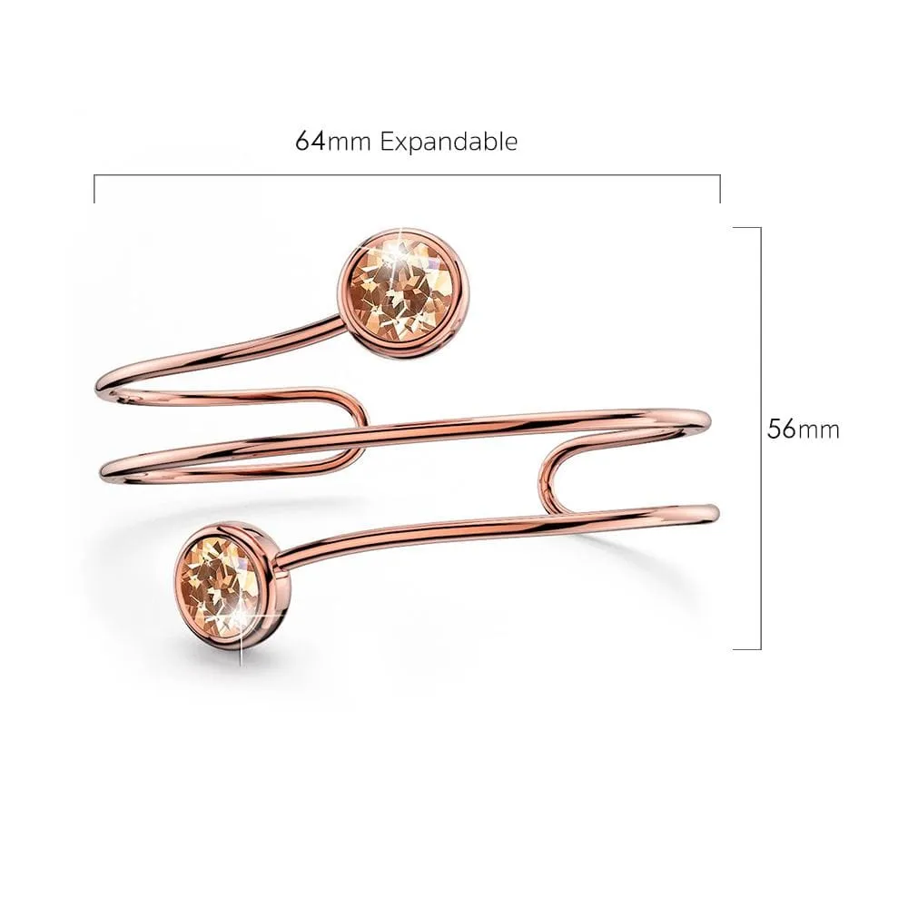 Cameron Bangle in Rose Gold Embellished With SWAROVSKI Crystals