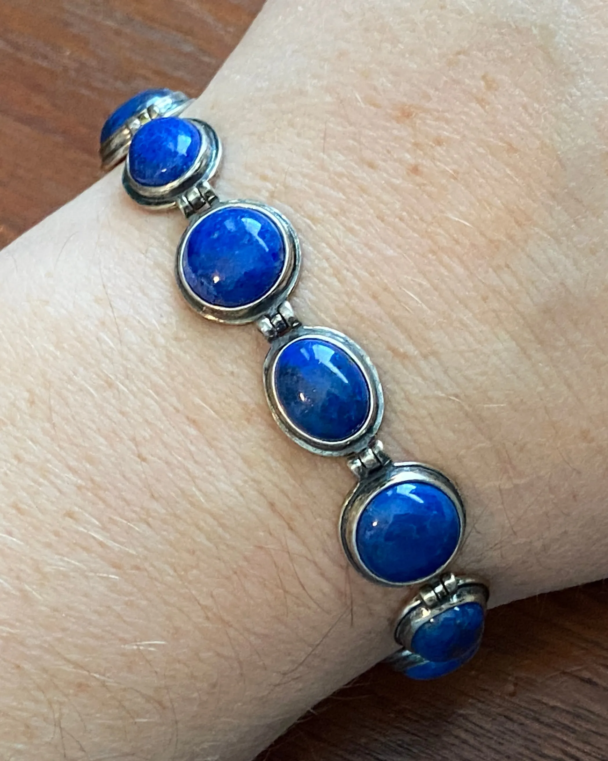 Carolyn Pollack Sterling Silver Reversible Lapis Bracelet