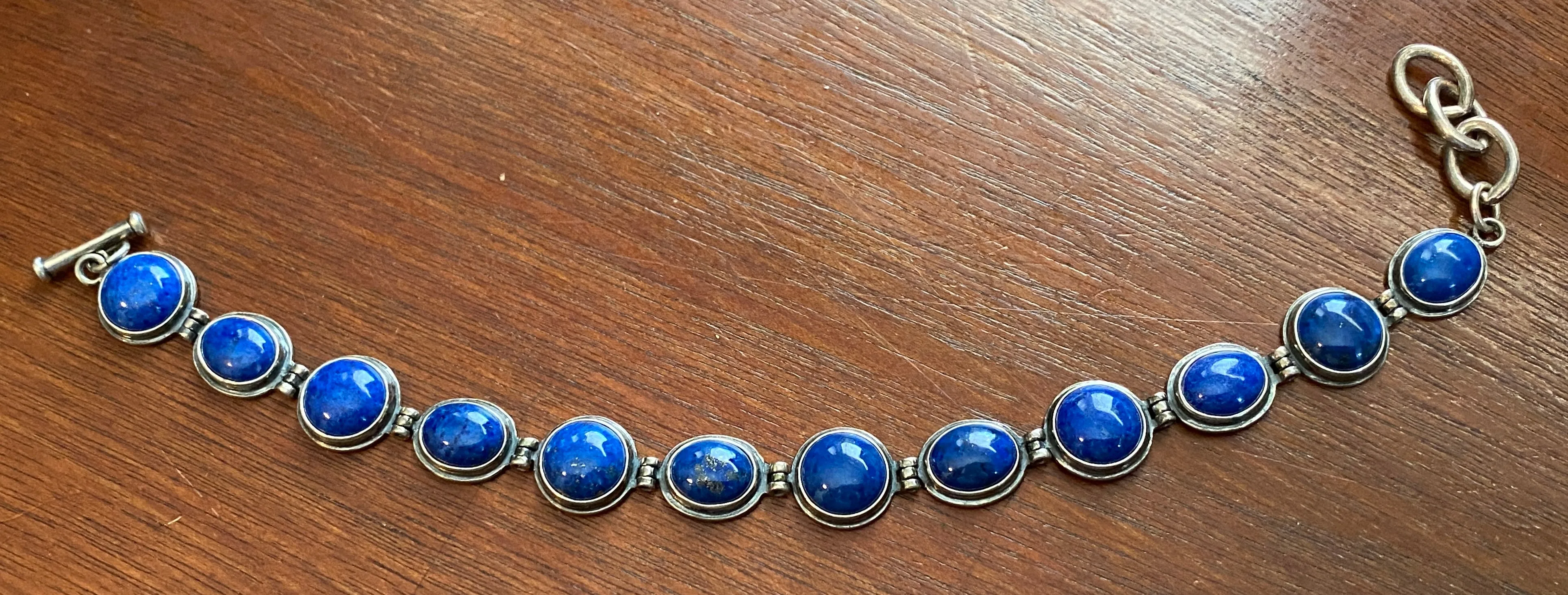 Carolyn Pollack Sterling Silver Reversible Lapis Bracelet