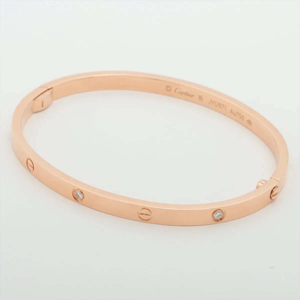 Cartier Love SM 6 Diamond Bracelet Rose Gold 16