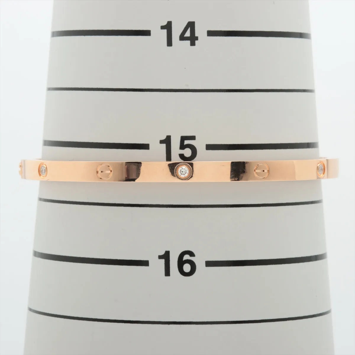 Cartier Love SM 6 Diamond Bracelet Rose Gold 16