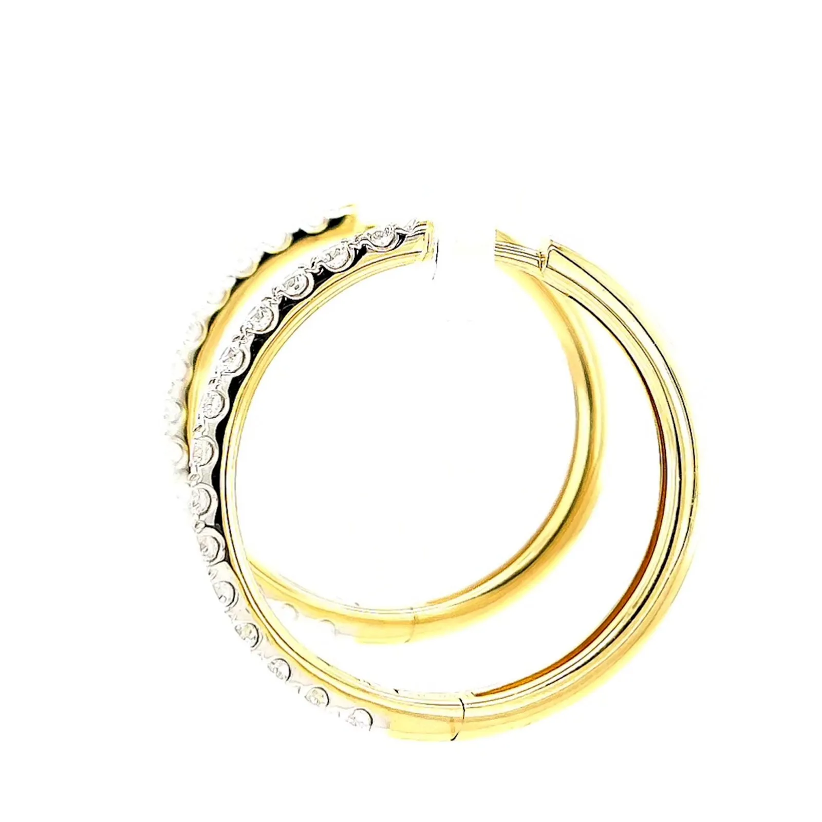 Celebration 9ct Yellow Gold Round Brilliant Cut 1 Carat tw of Lab Grown Diamonds Hoop Earrings