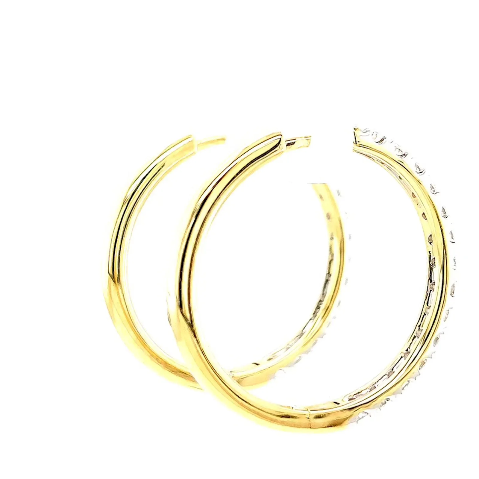 Celebration 9ct Yellow Gold Round Brilliant Cut 1 Carat tw of Lab Grown Diamonds Hoop Earrings