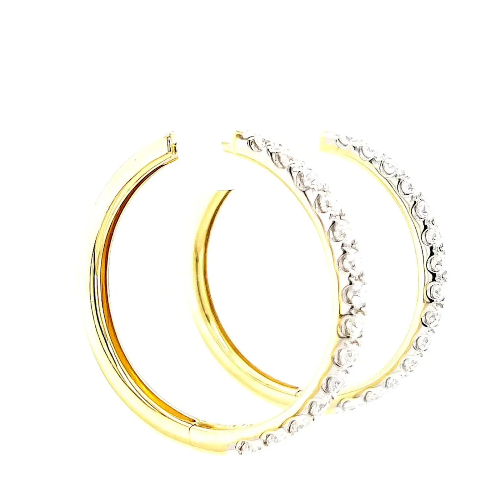 Celebration 9ct Yellow Gold Round Brilliant Cut 1 Carat tw of Lab Grown Diamonds Hoop Earrings