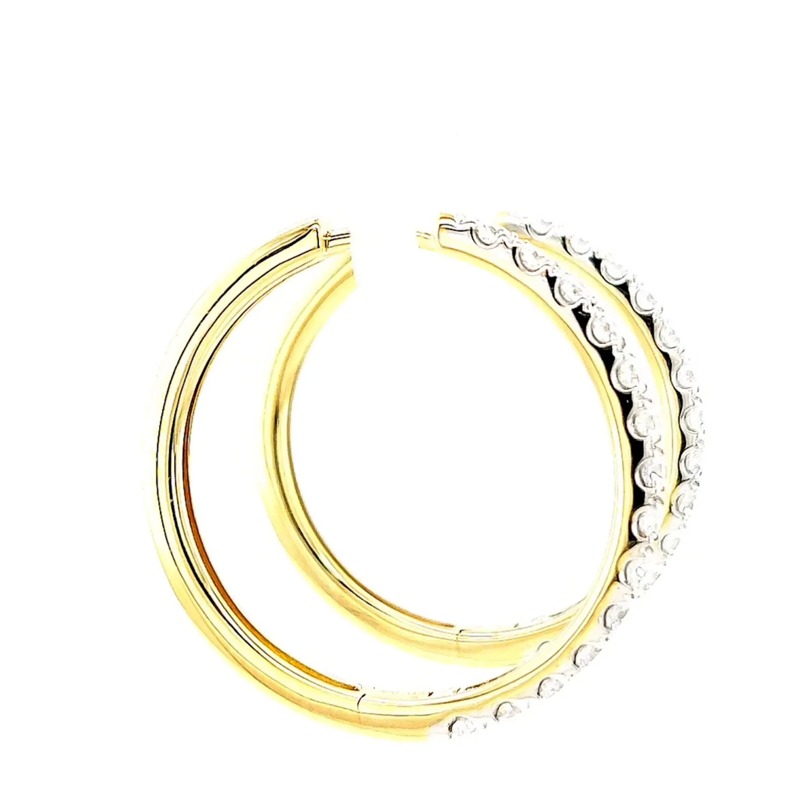 Celebration 9ct Yellow Gold Round Brilliant Cut 1 Carat tw of Lab Grown Diamonds Hoop Earrings