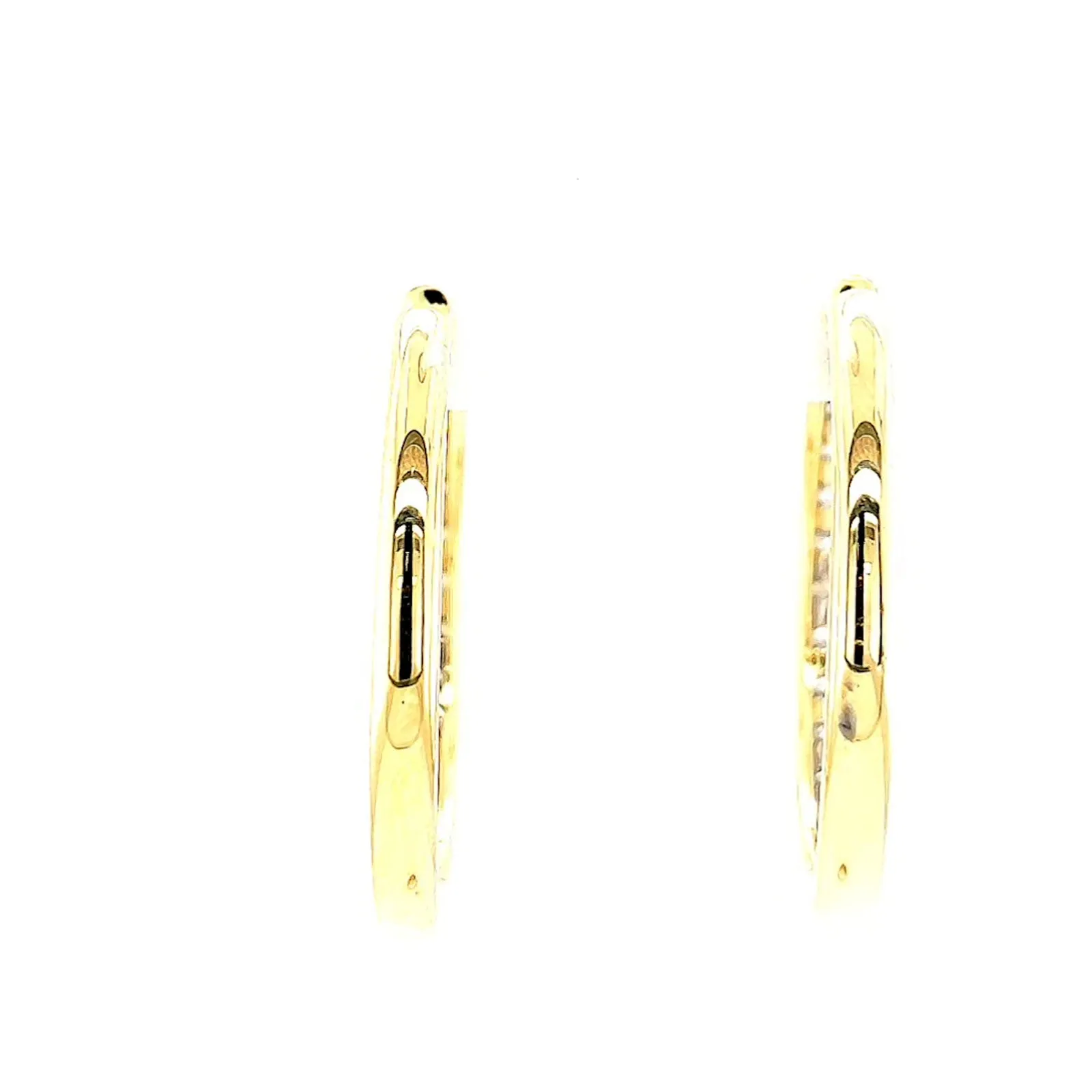 Celebration 9ct Yellow Gold Round Brilliant Cut 1 Carat tw of Lab Grown Diamonds Hoop Earrings