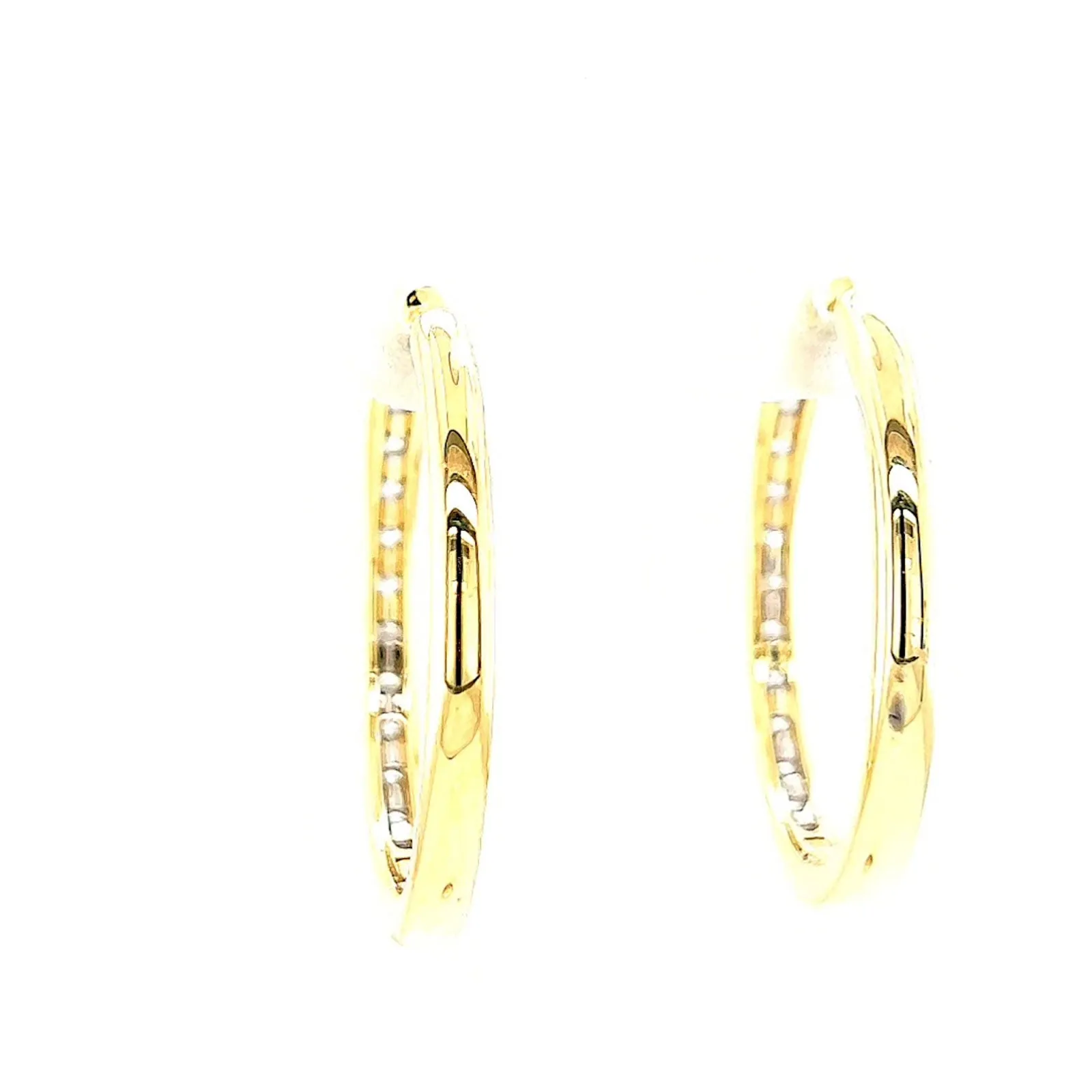 Celebration 9ct Yellow Gold Round Brilliant Cut 1 Carat tw of Lab Grown Diamonds Hoop Earrings