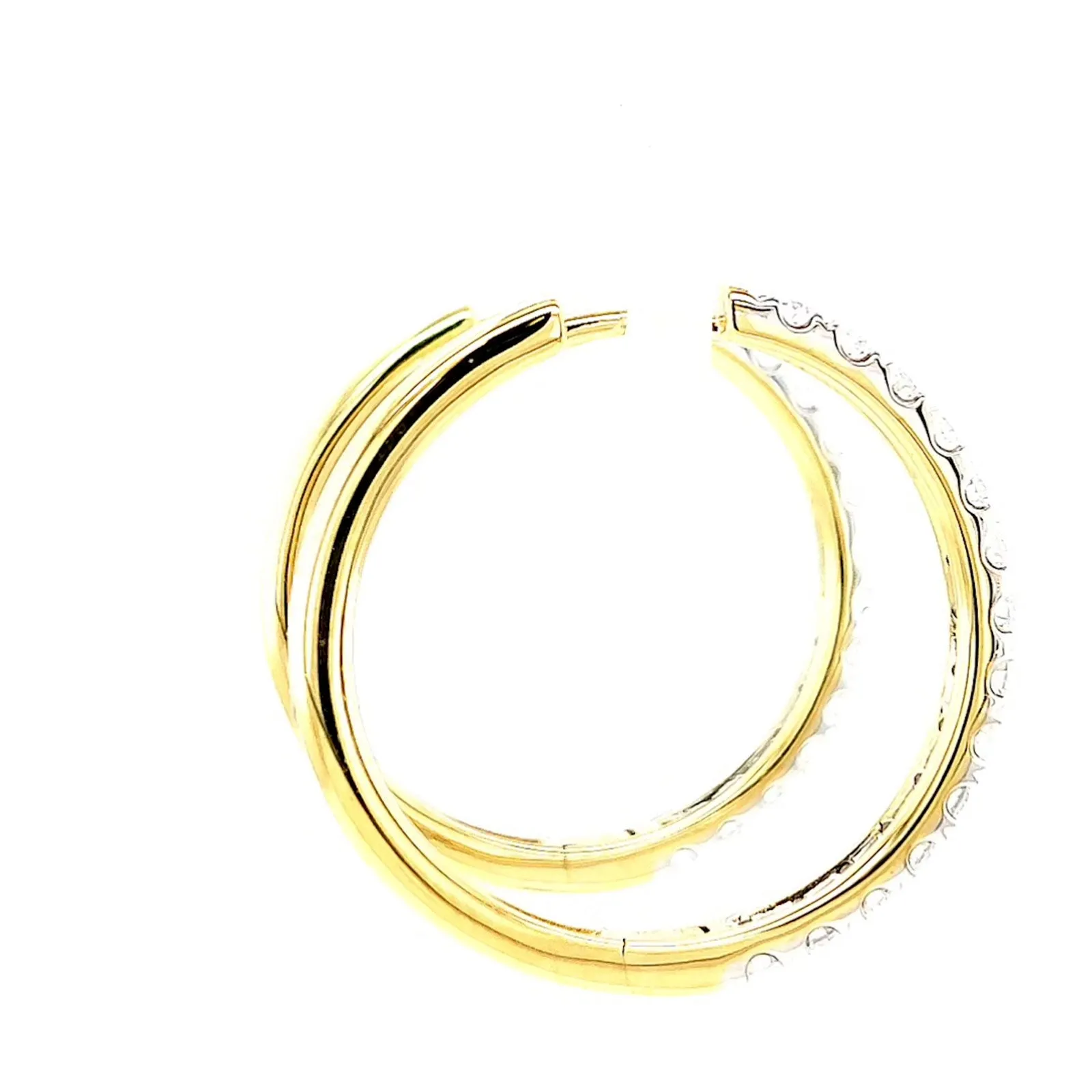 Celebration 9ct Yellow Gold Round Brilliant Cut 1 Carat tw of Lab Grown Diamonds Hoop Earrings