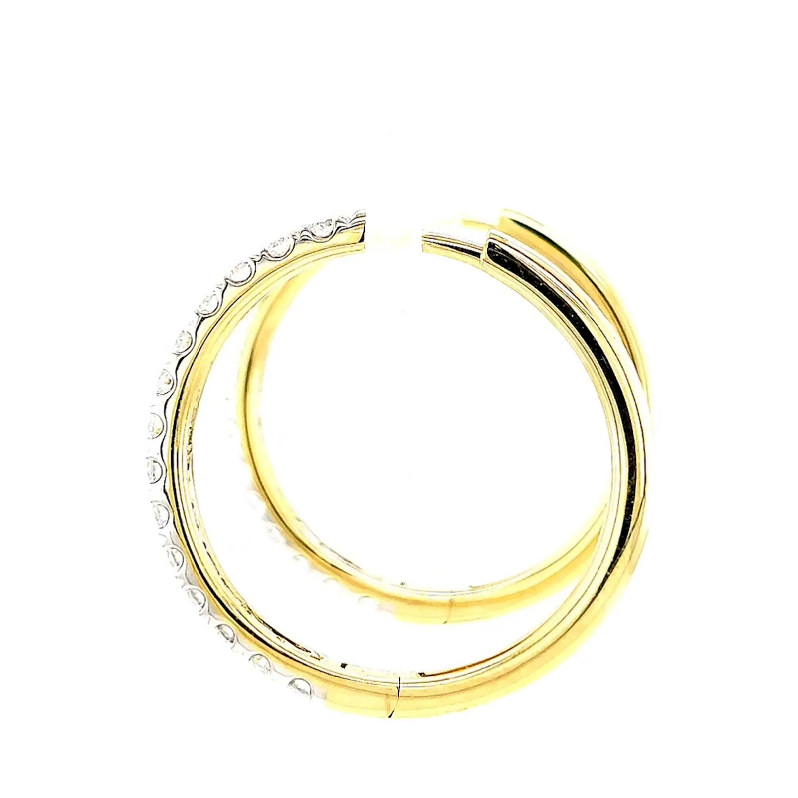 Celebration 9ct Yellow Gold Round Brilliant Cut 1 Carat tw of Lab Grown Diamonds Hoop Earrings