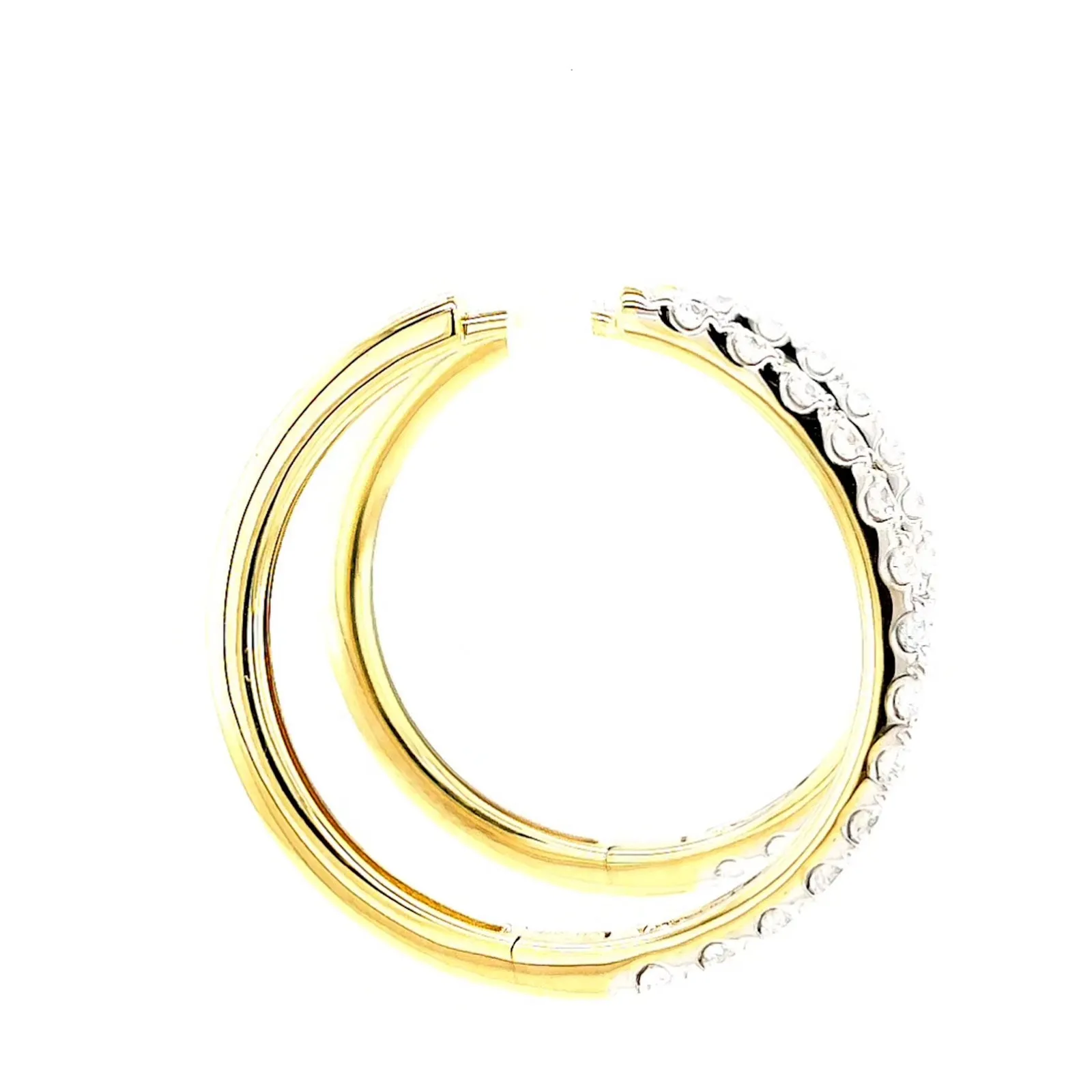 Celebration 9ct Yellow Gold Round Brilliant Cut 1 Carat tw of Lab Grown Diamonds Hoop Earrings