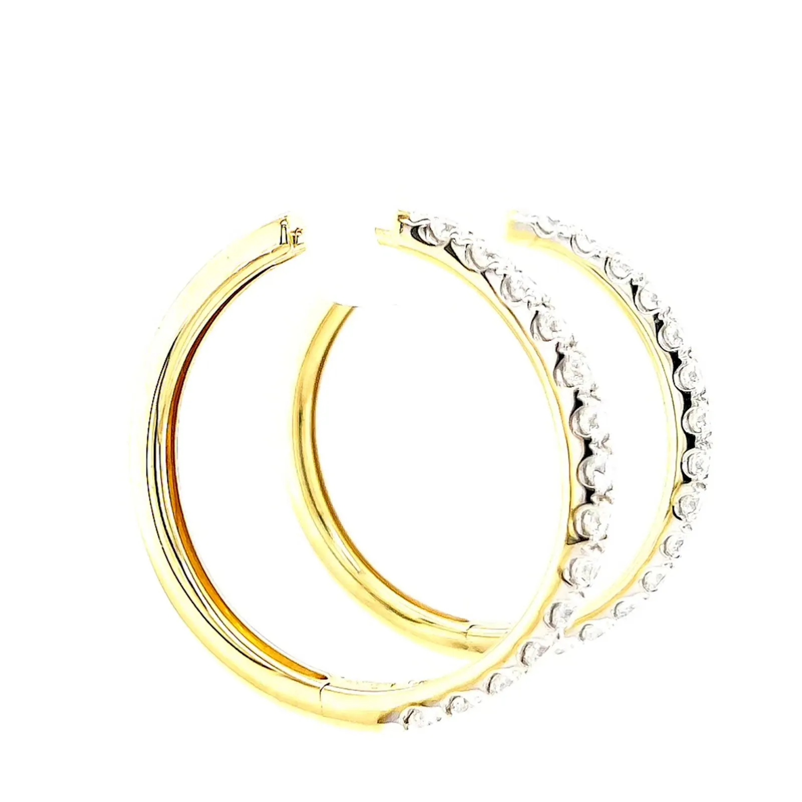 Celebration 9ct Yellow Gold Round Brilliant Cut 1 Carat tw of Lab Grown Diamonds Hoop Earrings