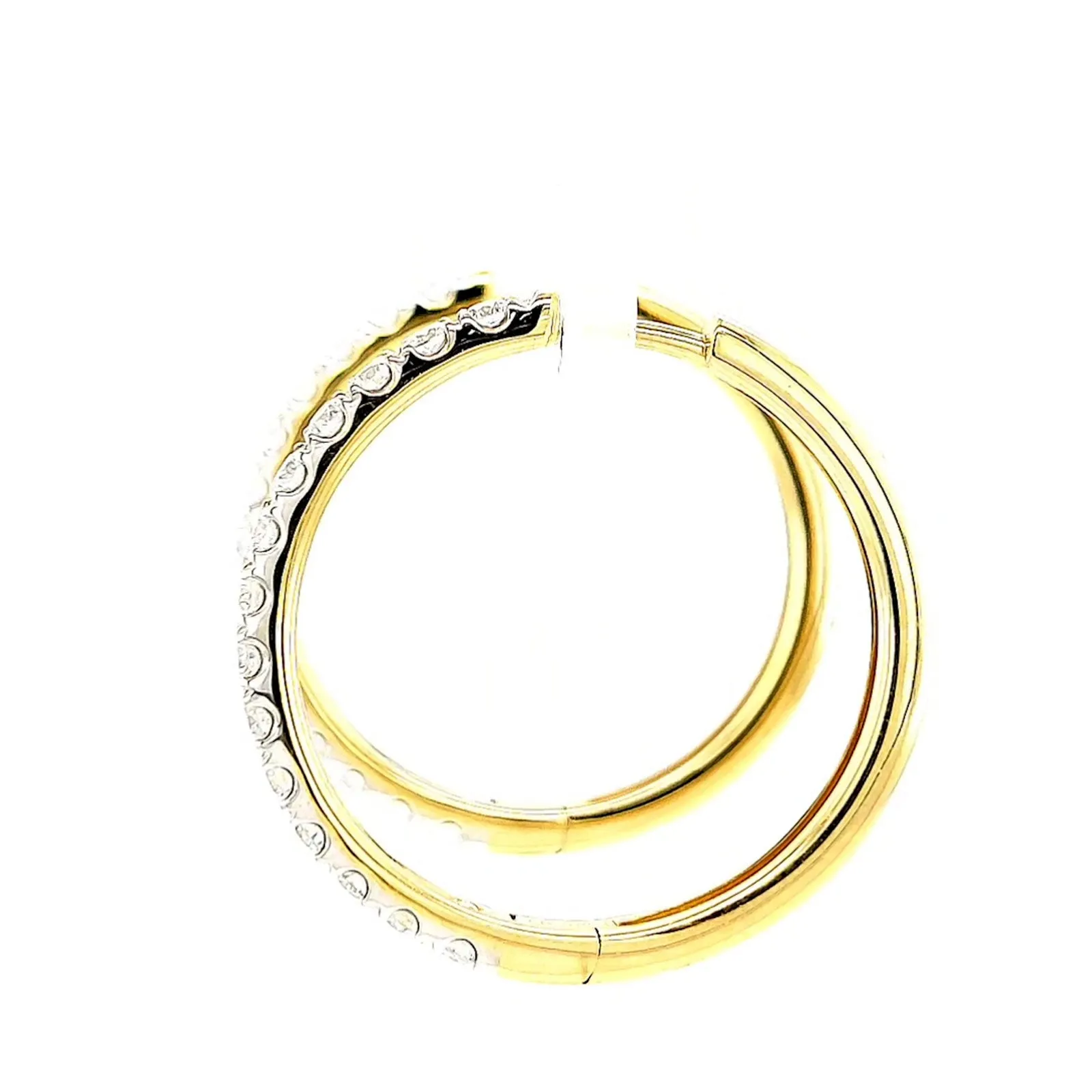 Celebration 9ct Yellow Gold Round Brilliant Cut 1 Carat tw of Lab Grown Diamonds Hoop Earrings