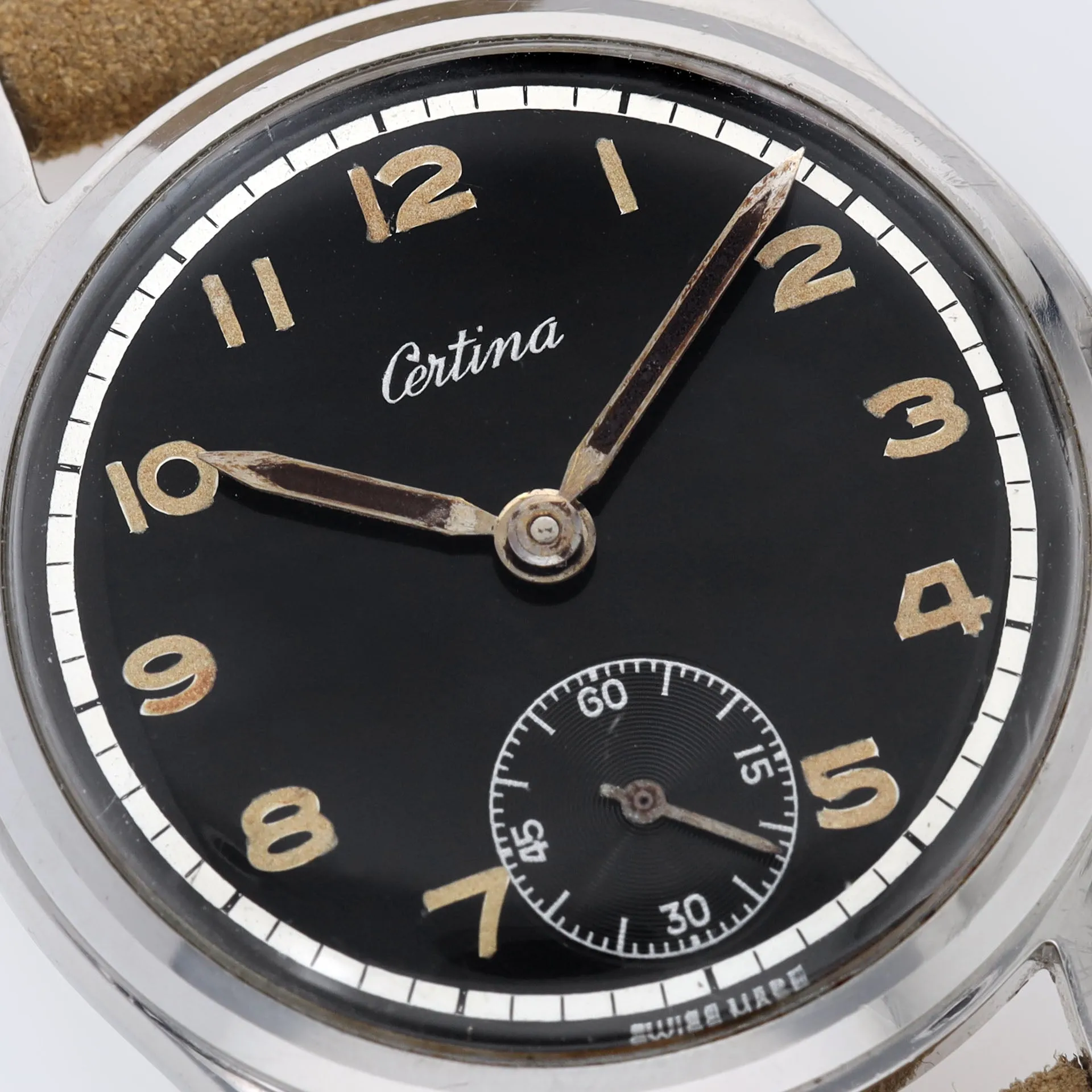 Certina 8721.1 Dress Watch in Steel Glossy Black Dial