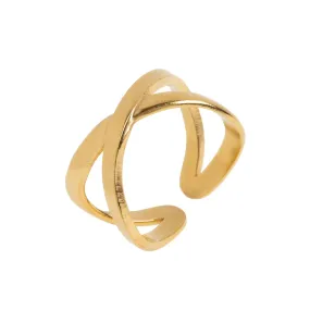 Cindy - Cross Ring Stainless Steel